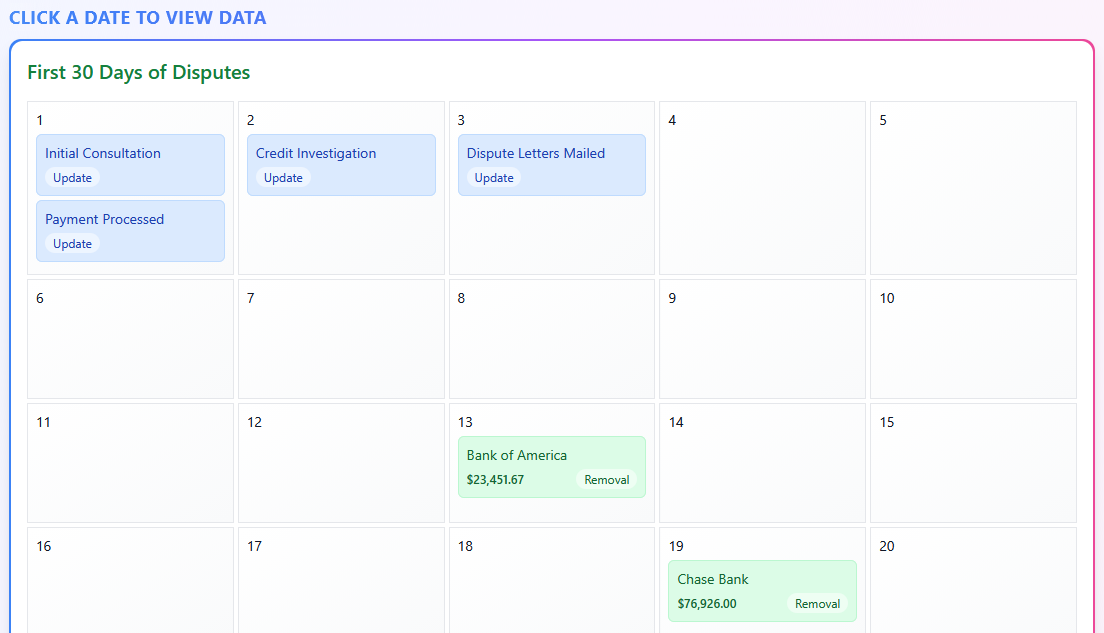 Business Build-Out Dashboard Application 11 Credit Repair Management System